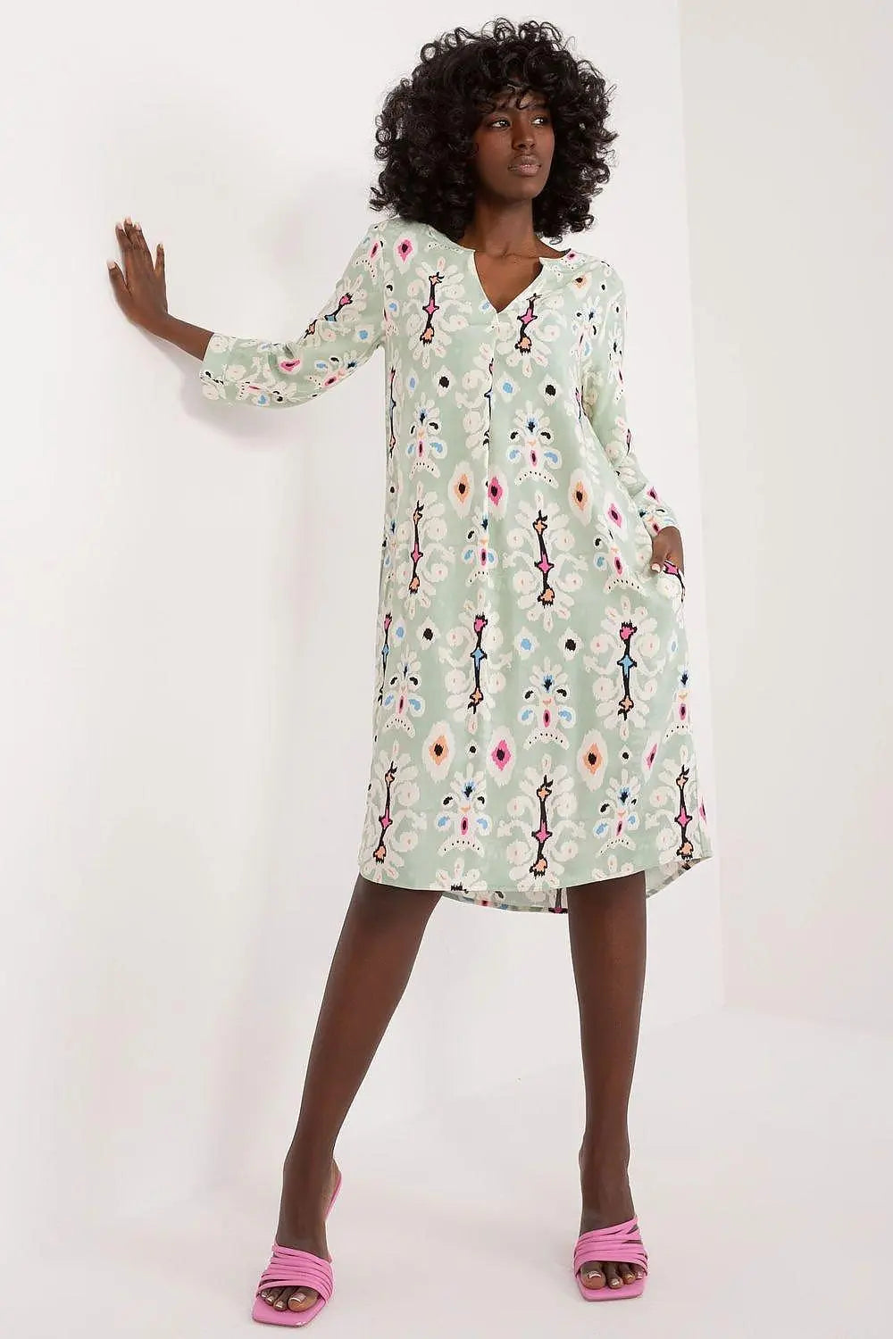 Sublevel fashionable soft and breathable viscose daydress  Adomoo