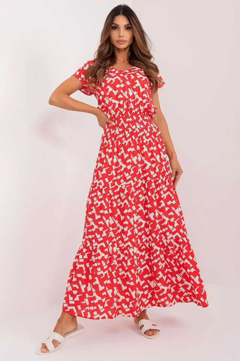 Sublevel flared fashionable summer daydress  Adomoo