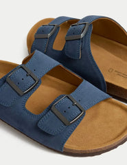 Suede Slip-On Corkbed Sandals  Adomoo