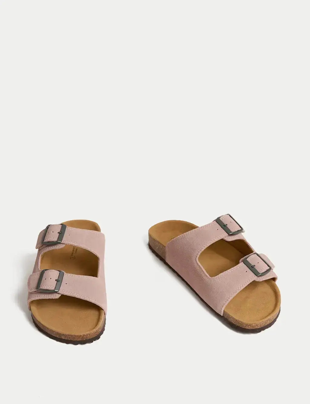 Suede Slip-On Corkbed Sandals  Adomoo