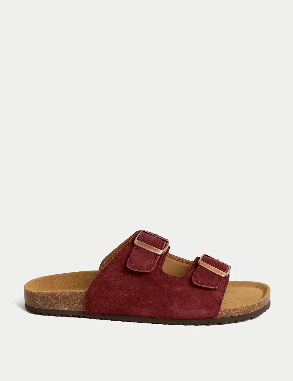 Suede Slip-On Corkbed Sandals  Adomoo