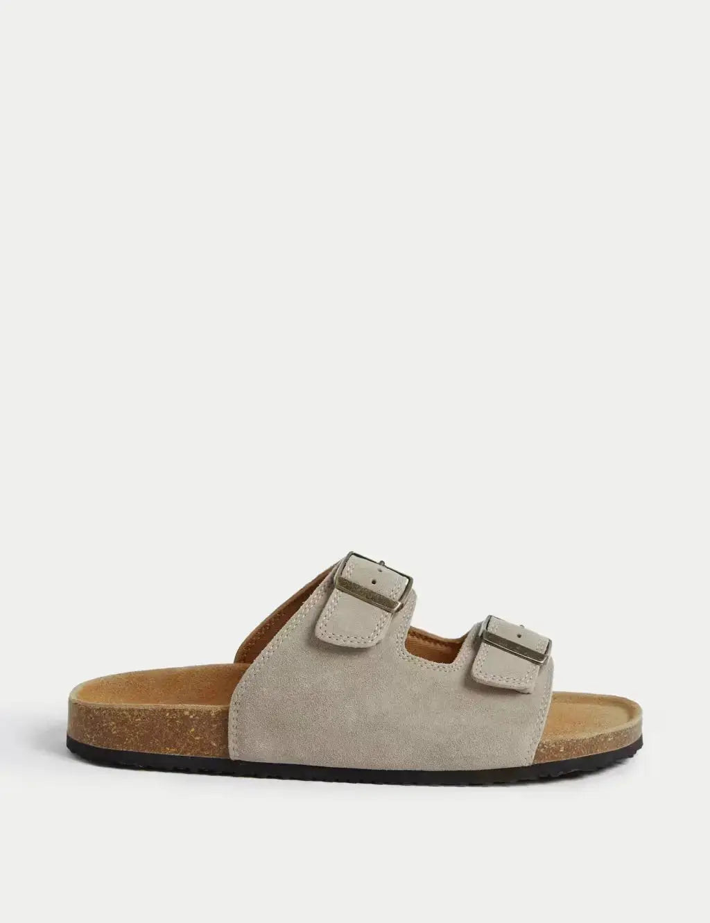 Suede Slip-On Corkbed Sandals  Adomoo