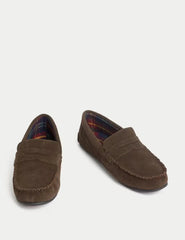 Suede Slippers with Freshfeet™  Adomoo