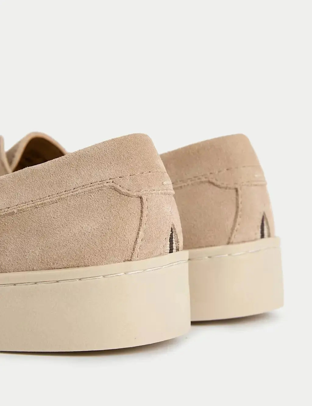 Autograph Suede White Sole Lace Up Loafers  Adomoo