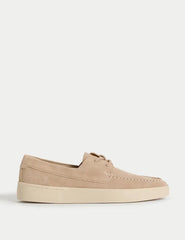 Autograph Suede White Sole Lace Up Loafers  Adomoo