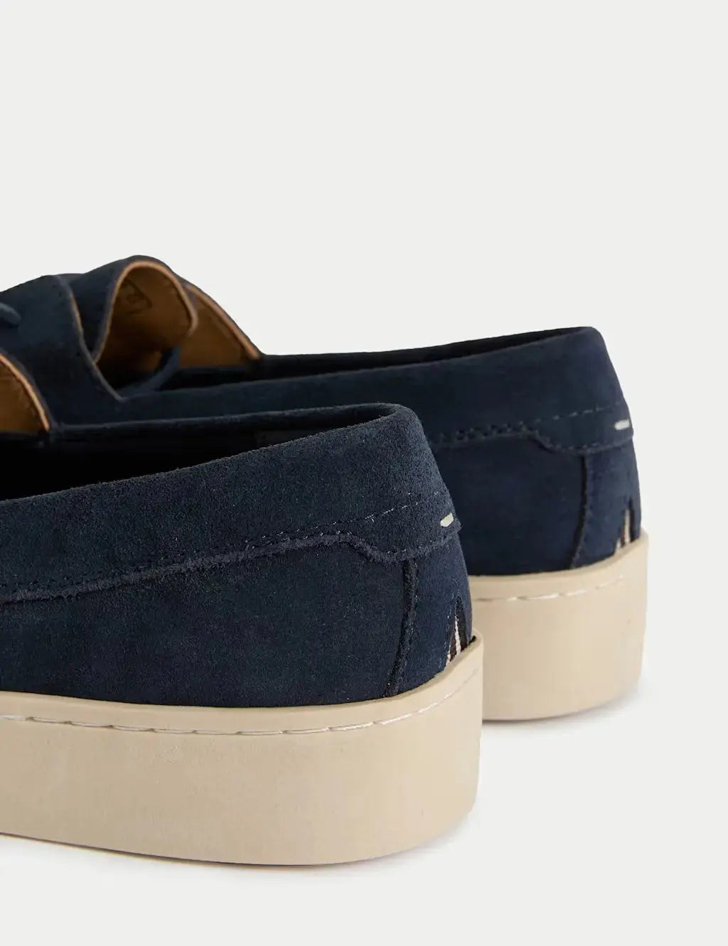 Autograph Suede White Sole Lace Up Loafers  Adomoo