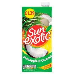 Sun Exotic Pineapple & Coconut 1 Litre (Case of 12)  Adomoo