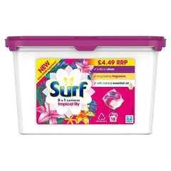 Surf Washing Capsules Tropical Lily 3 in 1 Capsules 18 washes (Case of 3)  Adomoo