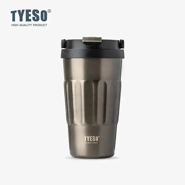 TYESO Vintage 400/500ml Coffee Mug – Portable 304 Stainless Steel Insulated Travel Cup for On-the-Go  Adomoo