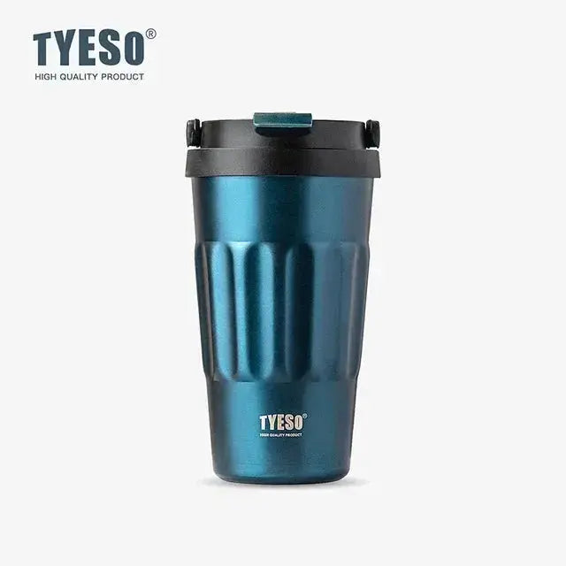 TYESO Vintage 400/500ml Coffee Mug – Portable 304 Stainless Steel Insulated Travel Cup for On-the-Go  Adomoo