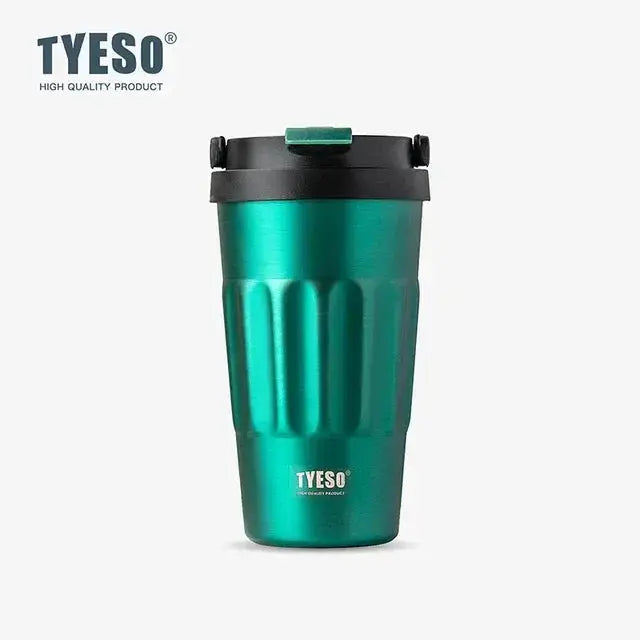 TYESO Vintage 400/500ml Coffee Mug – Portable 304 Stainless Steel Insulated Travel Cup for On-the-Go  Adomoo