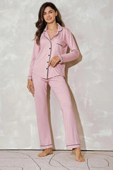 Taro long-sleeve shirt and long pants womens pajamas  Adomoo