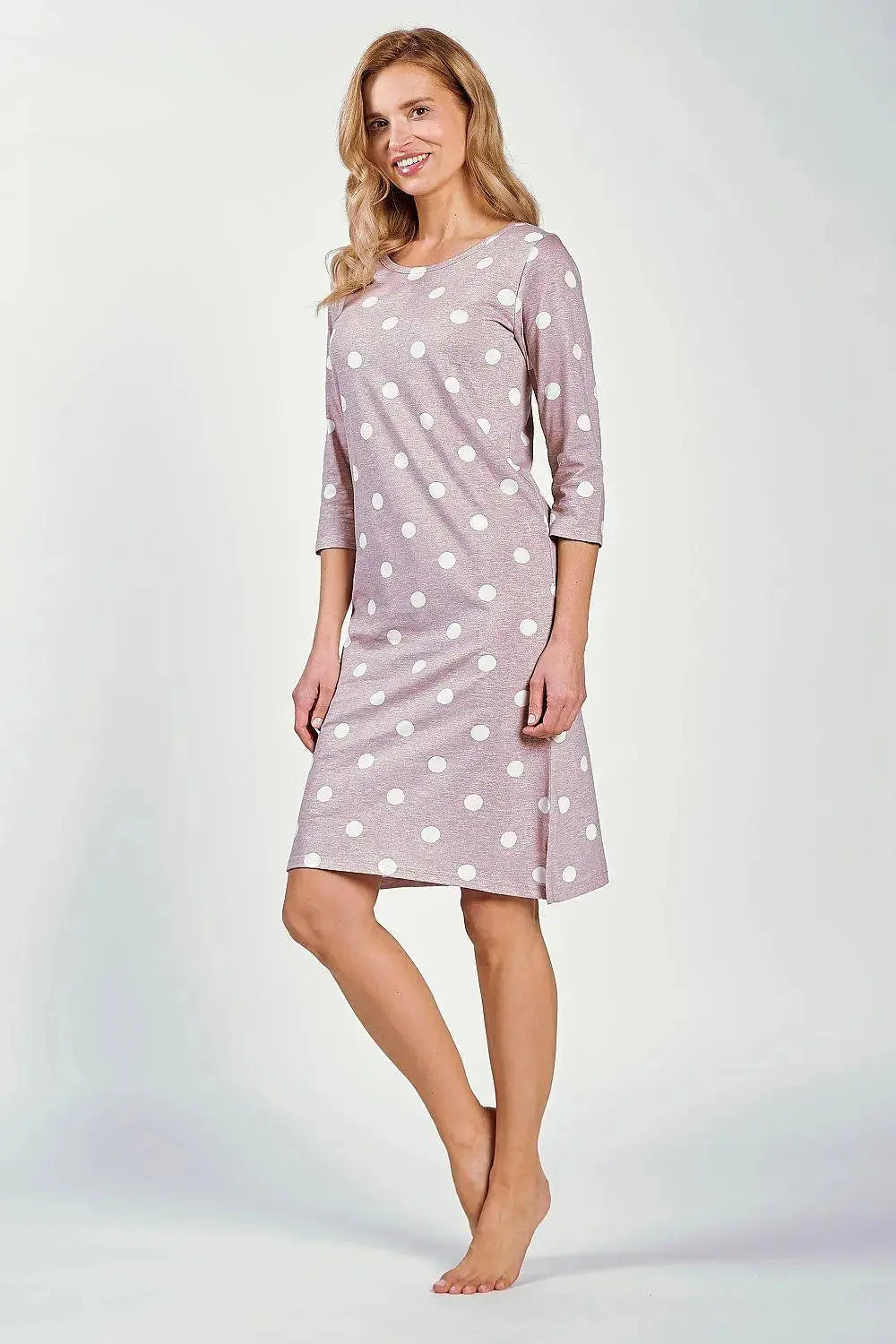 Taro round neckline and loose Nightgown  Adomoo