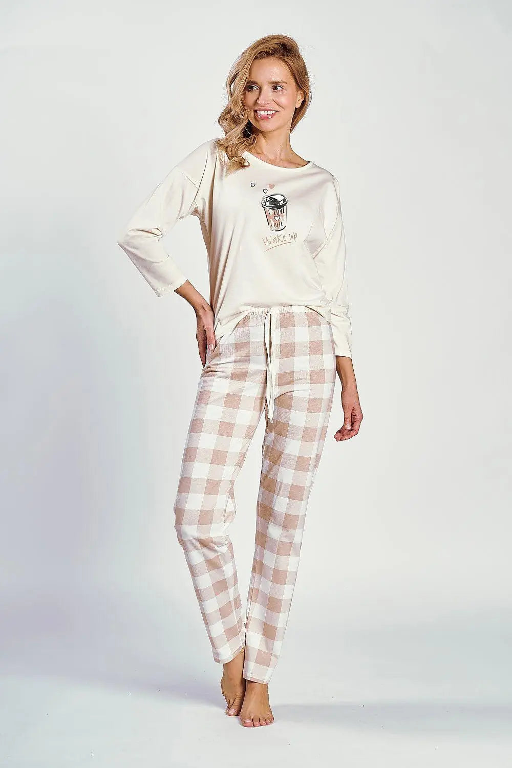 Taro sleeve blouse and long pants  pyjama  Adomoo