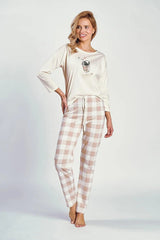 Taro sleeve blouse and long pants  pyjama  Adomoo