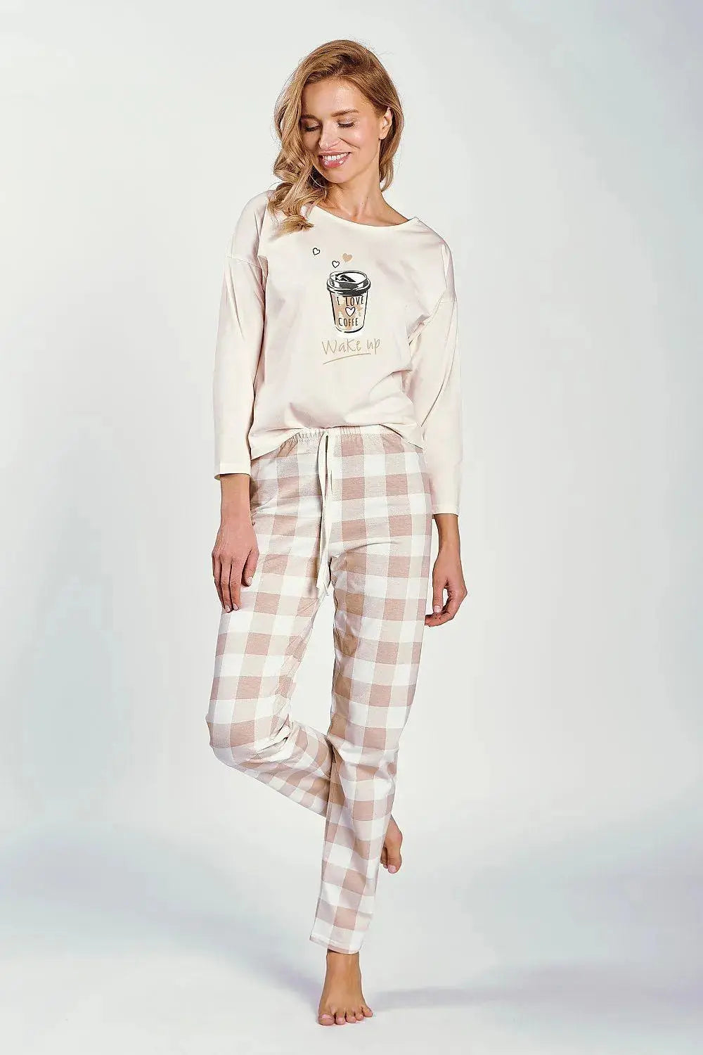 Taro sleeve blouse and long pants  pyjama  Adomoo