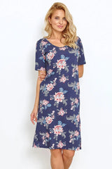 Taro womens navy blue shirt  Adomoo