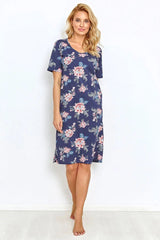 Taro womens navy blue shirt  Adomoo