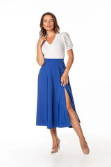 Tessita  elegant mid-calf skirt for women  Adomoo