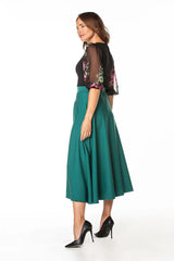 Tessita high-quality elegant mid-calf skirt  Adomoo