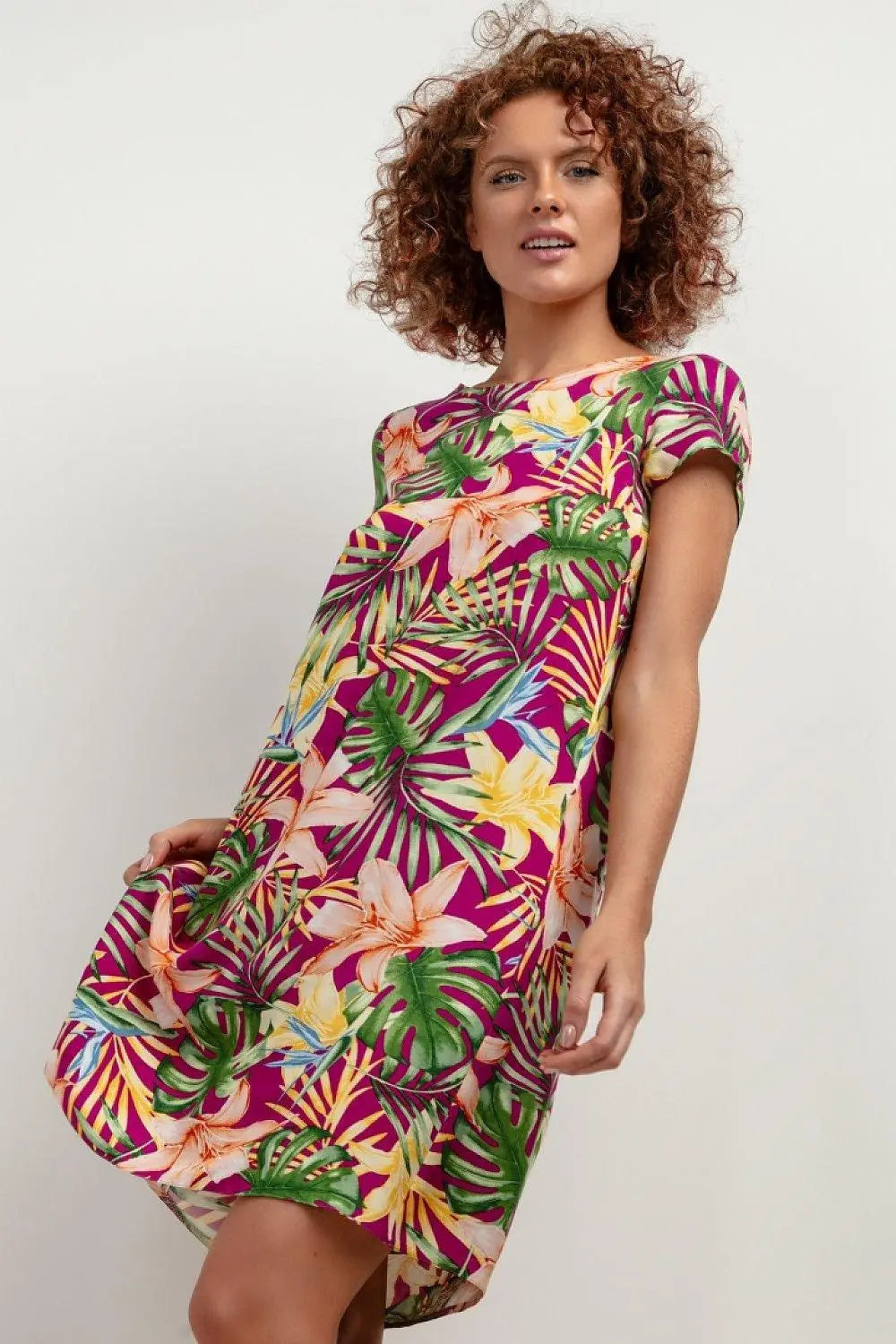 Tessita patterned viscose dress  Adomoo