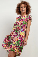 Tessita patterned viscose dress  Adomoo