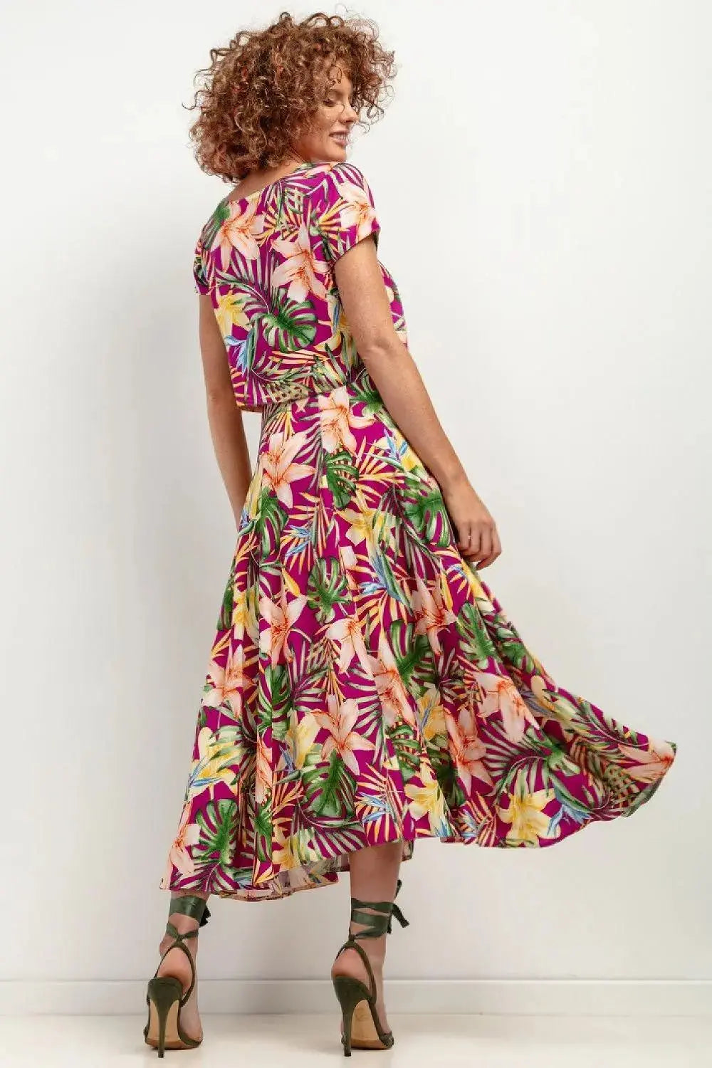 Tessita patterned viscose skirt  Adomoo