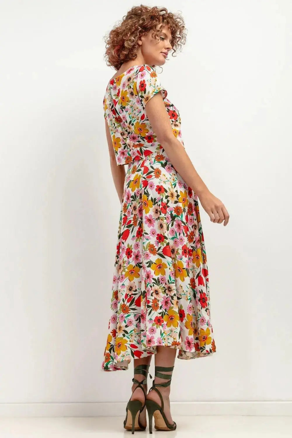 Tessita patterned viscose skirt  Adomoo