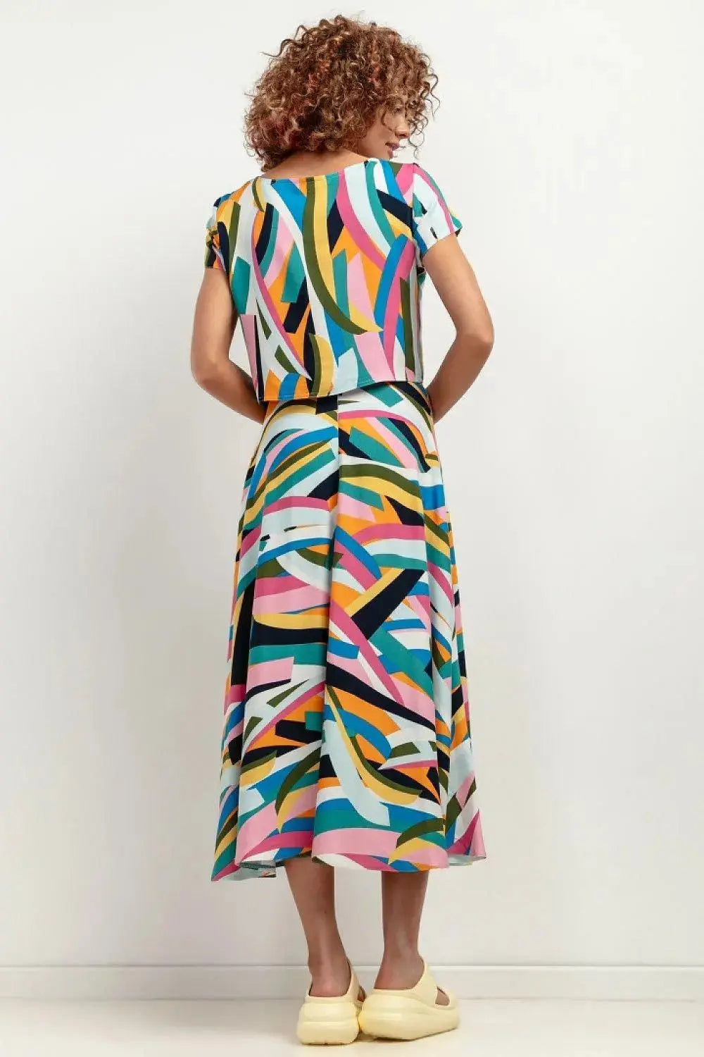 Tessita patterned viscose skirt  Adomoo