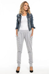 Tessita sweatpants with pockets and a ribbed leg  Adomoo