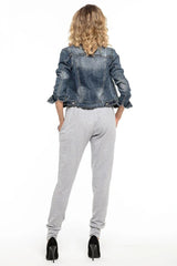 Tessita sweatpants with pockets and a ribbed leg  Adomoo