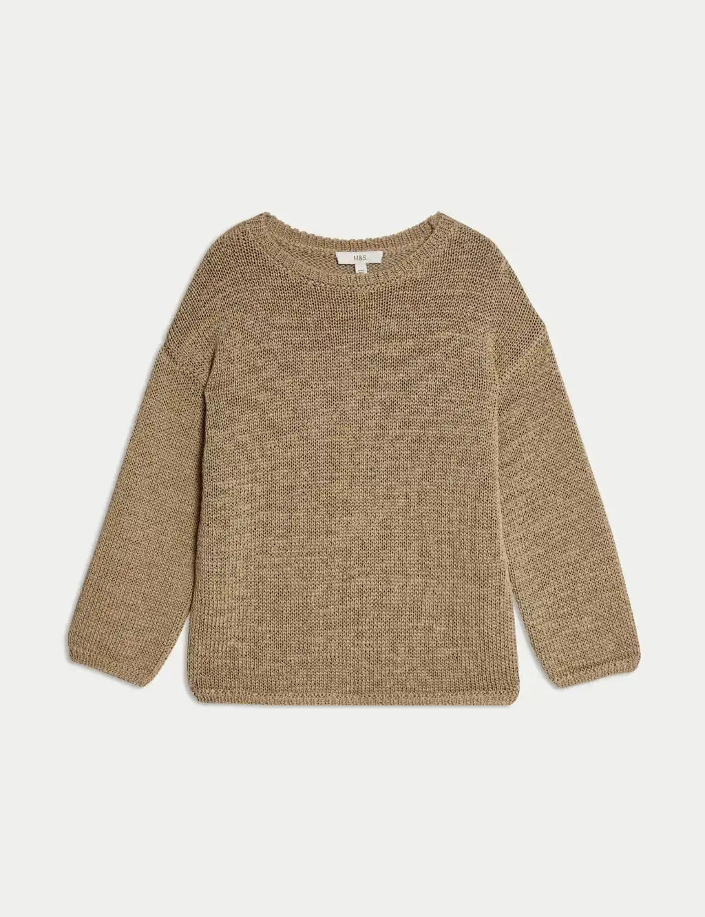 Textured Crew Neck Jumper  Adomoo