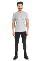 Teyli short sleeves white men's t-shirt  Adomoo