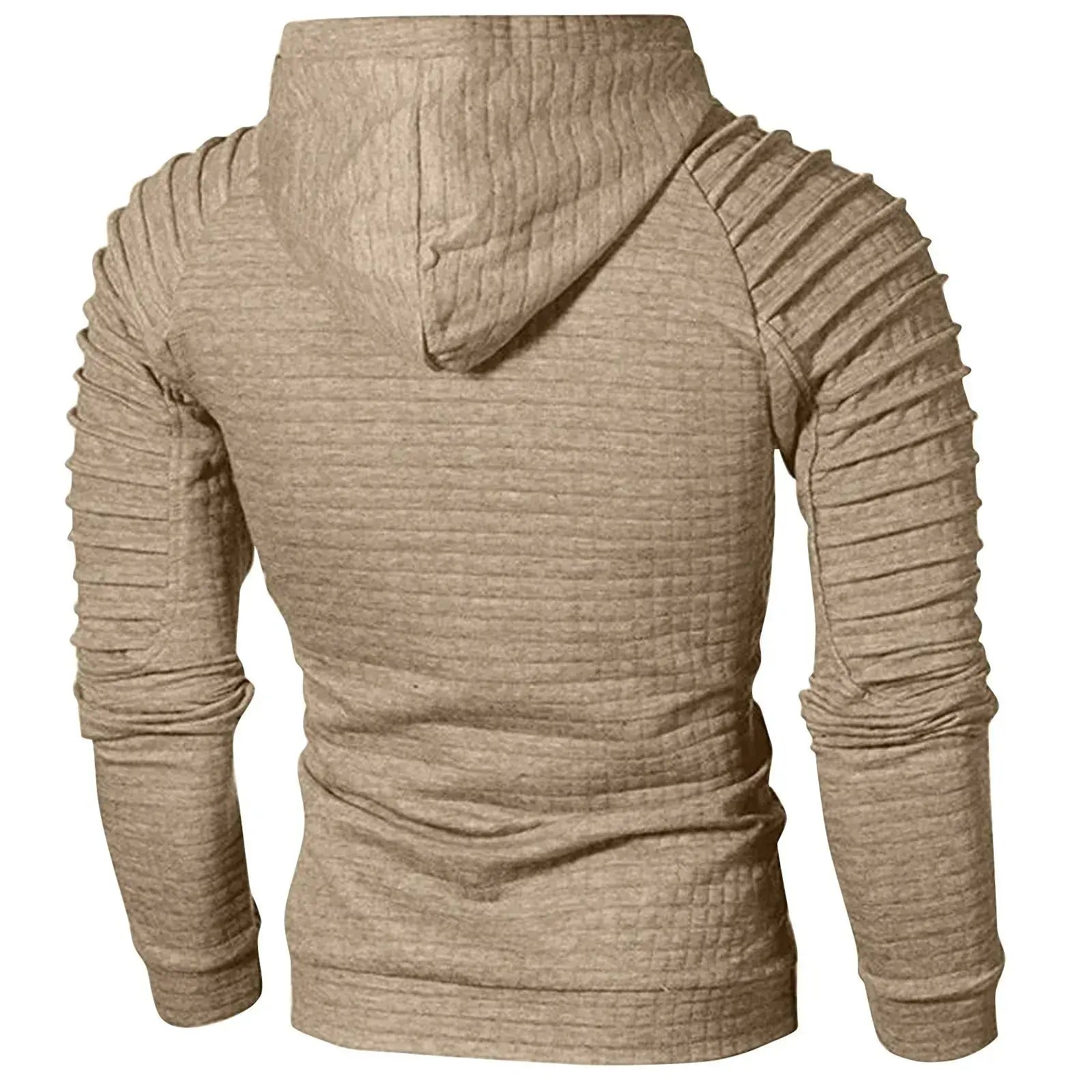 Men's Zip-up Hooded Sweatshirt - Winter Hooded Coat Pullover.  Adomoo