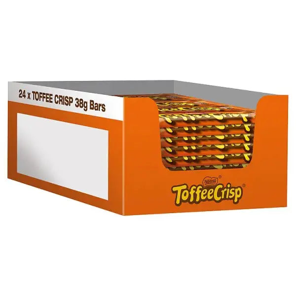 Toffee Crisp Milk Chocolate Bar 38g (Case of 24)  Adomoo