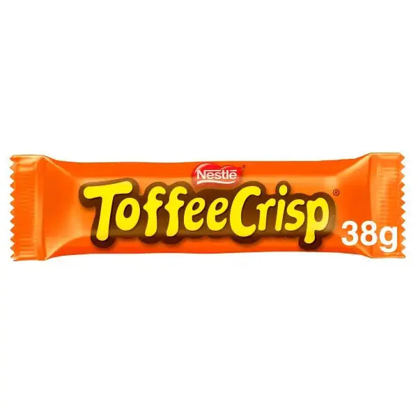 Toffee Crisp Milk Chocolate Bar 38g (Case of 24)  Adomoo