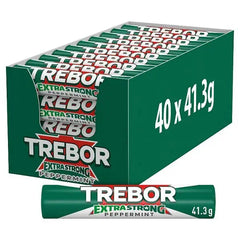 Trebor Extra Strong Peppermint Mints Roll 41.3g (Case of 40)  Adomoo