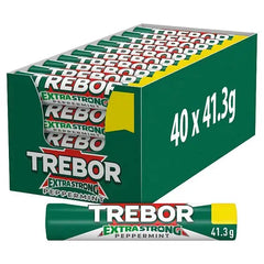 Trebor Extra Strong Peppermint Mints Roll 69p PMP 41.3g (Case of 40)  Adomoo