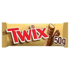 Twix Chocolate Biscuit Twin Bars 50g (Case of 32)  Adomoo