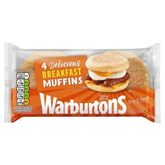 Warburtons 4 Delicious Breakfast Muffins  Adomoo