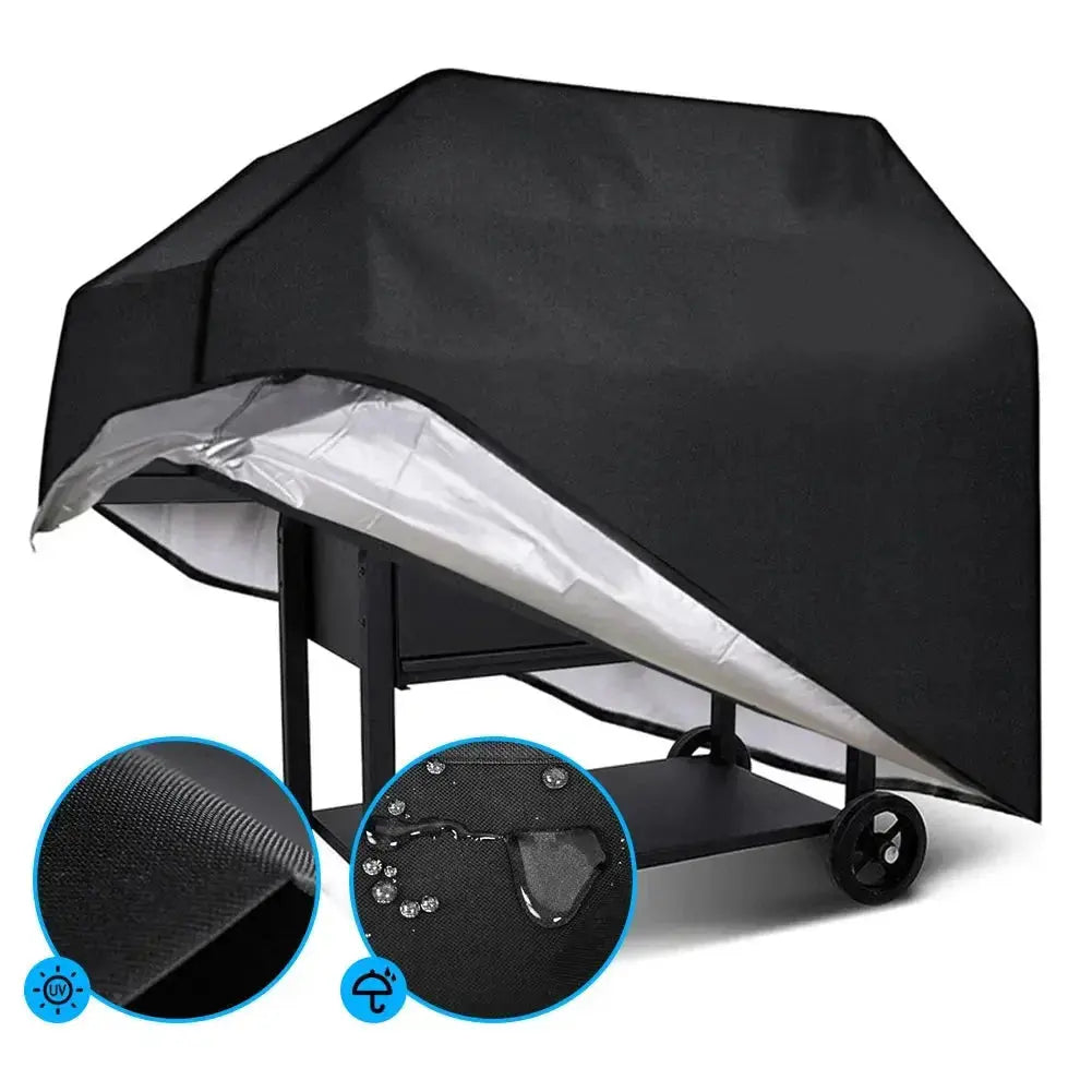 Waterproof BBQ Grill Cover – Anti-Dust, Rain & UV Protection for Gas, Electric & Charcoal Barbecues – Outdoor Garden BBQ Accessory  Adomoo