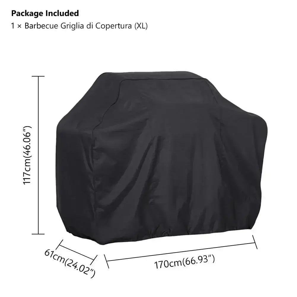 Waterproof BBQ Grill Cover – Anti-Dust, Rain & UV Protection for Gas, Electric & Charcoal Barbecues – Outdoor Garden BBQ Accessory  Adomoo