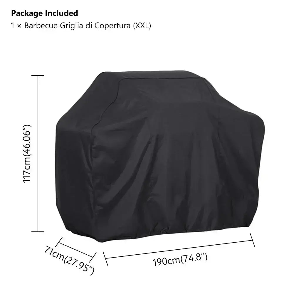 Waterproof BBQ Grill Cover – Anti-Dust, Rain & UV Protection for Gas, Electric & Charcoal Barbecues – Outdoor Garden BBQ Accessory  Adomoo
