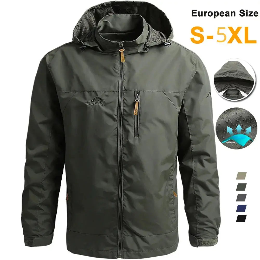 Waterproof Tactical Windbreaker Jacket – Lightweight Hooded Outdoor Gear (S-5XL)  Adomoo