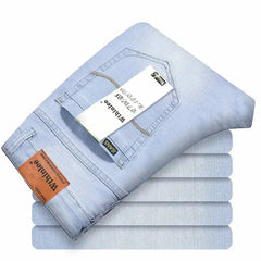 Withinlee Men's Light Blue Business Jeans – Classic Stretch Denim Trousers  Adomoo