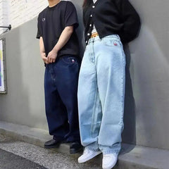 Y2K Big boy Jeans for Men Streetwear Baggy Jeans Embroidery Denim  Adomoo
