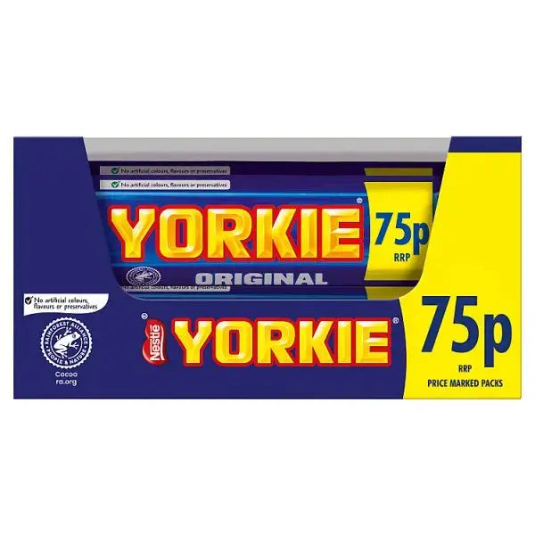 Yorkie Milk Chocolate Bar 46g PMP 75p (Case of 24)  Adomoo