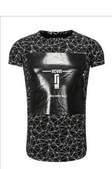YourNewStyle Men's short-sleeved black T-shirt  Adomoo