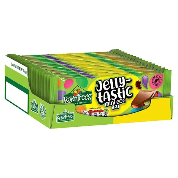 Rowntree's Jelly-Tastic Mini Egg Chocolate Sharing Bar 100g (Case of 18)  Adomoo