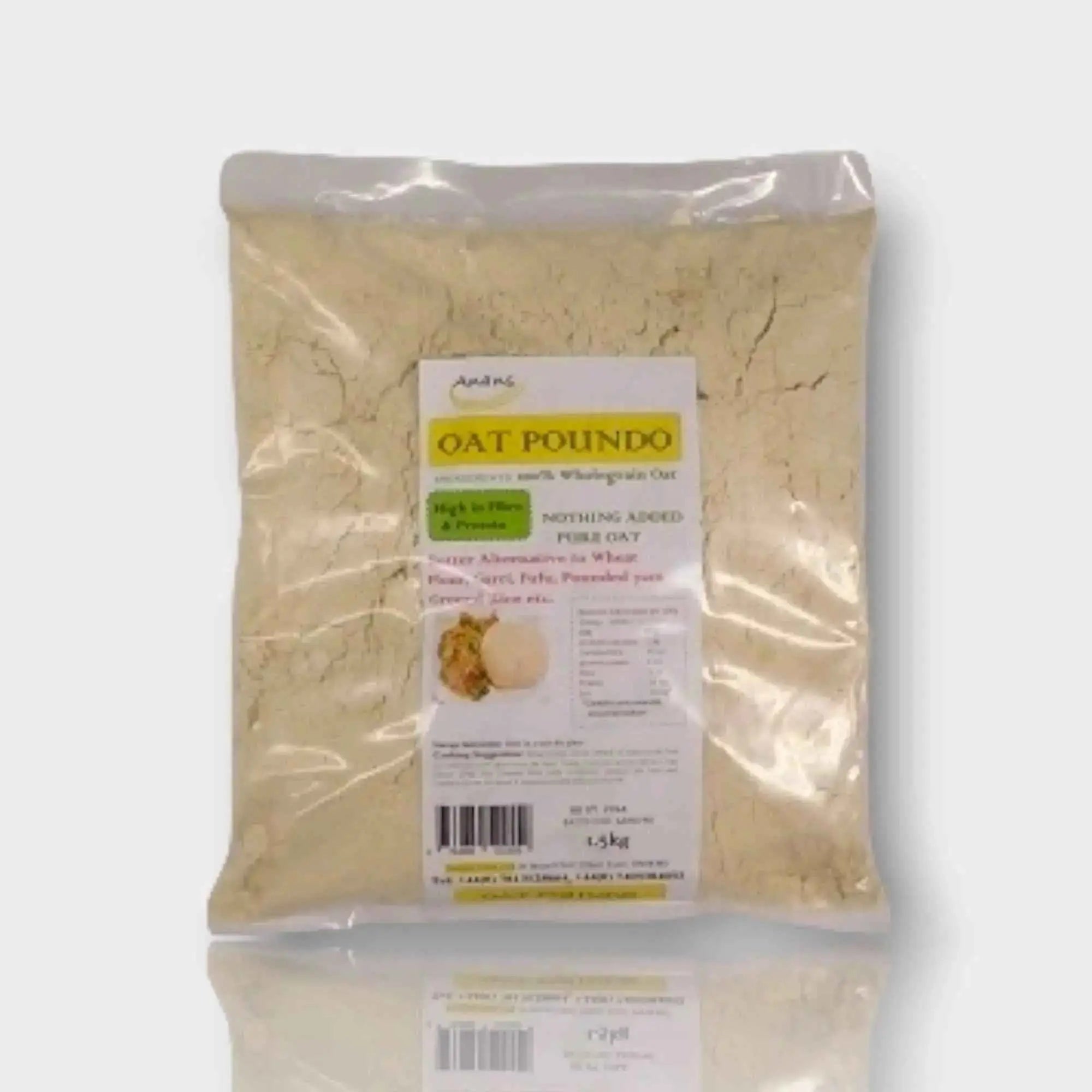 Anans OAT POUNDO, 100% Wholegrain Oat Flour. 1.5kg  Adomoo
